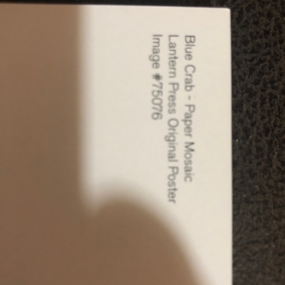 Lantern Press, Blue Crab, Paper Mosaic, Postcard - Picture 2 of 3